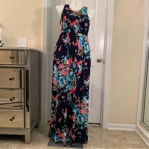Jardin brand dress, Size XL Dress, Racerback dress, Maxi dress, Floral dress